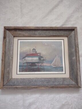 John Moll Art Framed Distressed Rustic Natural Wood